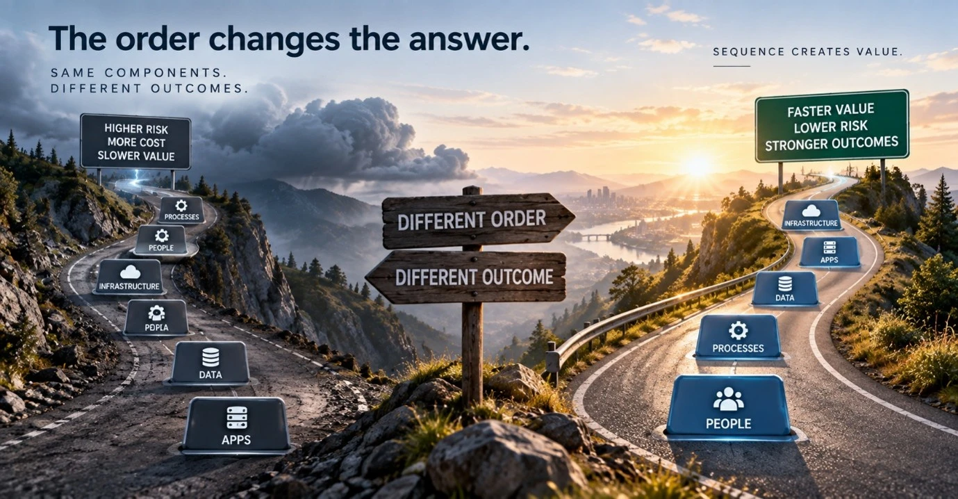 The order changes the answer